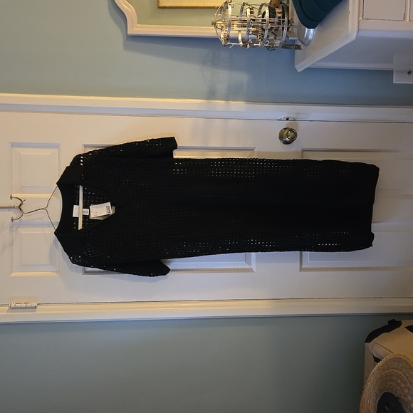 NWT H&M Black Tunic Open Weave Size S - Picture 2 of 4